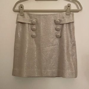 J.Crew Cream Sparkle Skirt 0